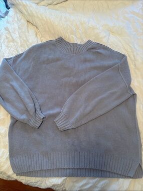 Hollister Dusty Blue Ribbed Crewneck Sweater